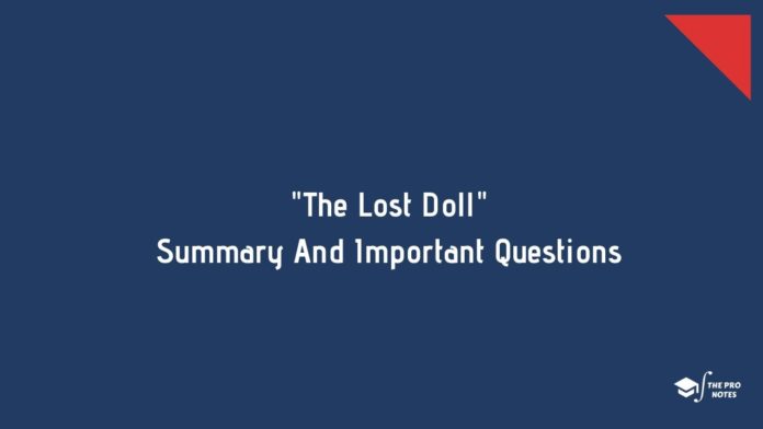 The Lost Doll Summary And Important Questions