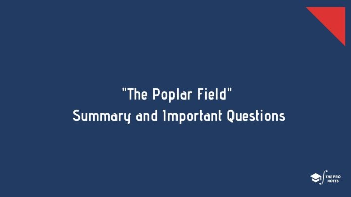 The Poplar Field Summary and Important Questions