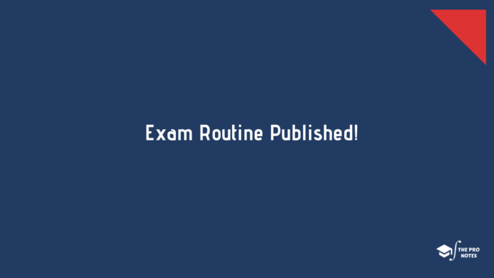 BSc CSIT Second Semester Examination Routine: TU
