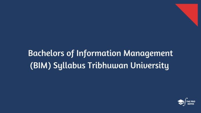 Bachelors of Information Management (BIM) Syllabus Tribhuwan University (TU)